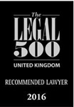 The Legal 500 United Kingdom Recommended Lawyer 2016