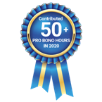 Contributed 50+ Pro Bono Hours in 2020