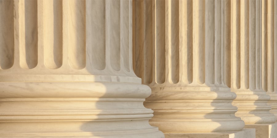 Courthouse pillars in the sun