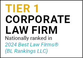 US News Best Lawyers 2024 Tier 1 Corporate Law Firm