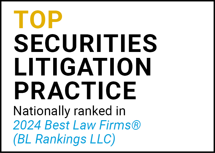 US News Best Lawyers 2021 Tier 1 Securities Litigation Practice