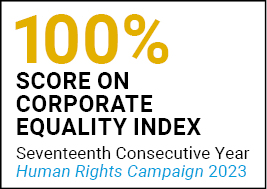 100% Score Equality Index-Human Rights Campaign 2023